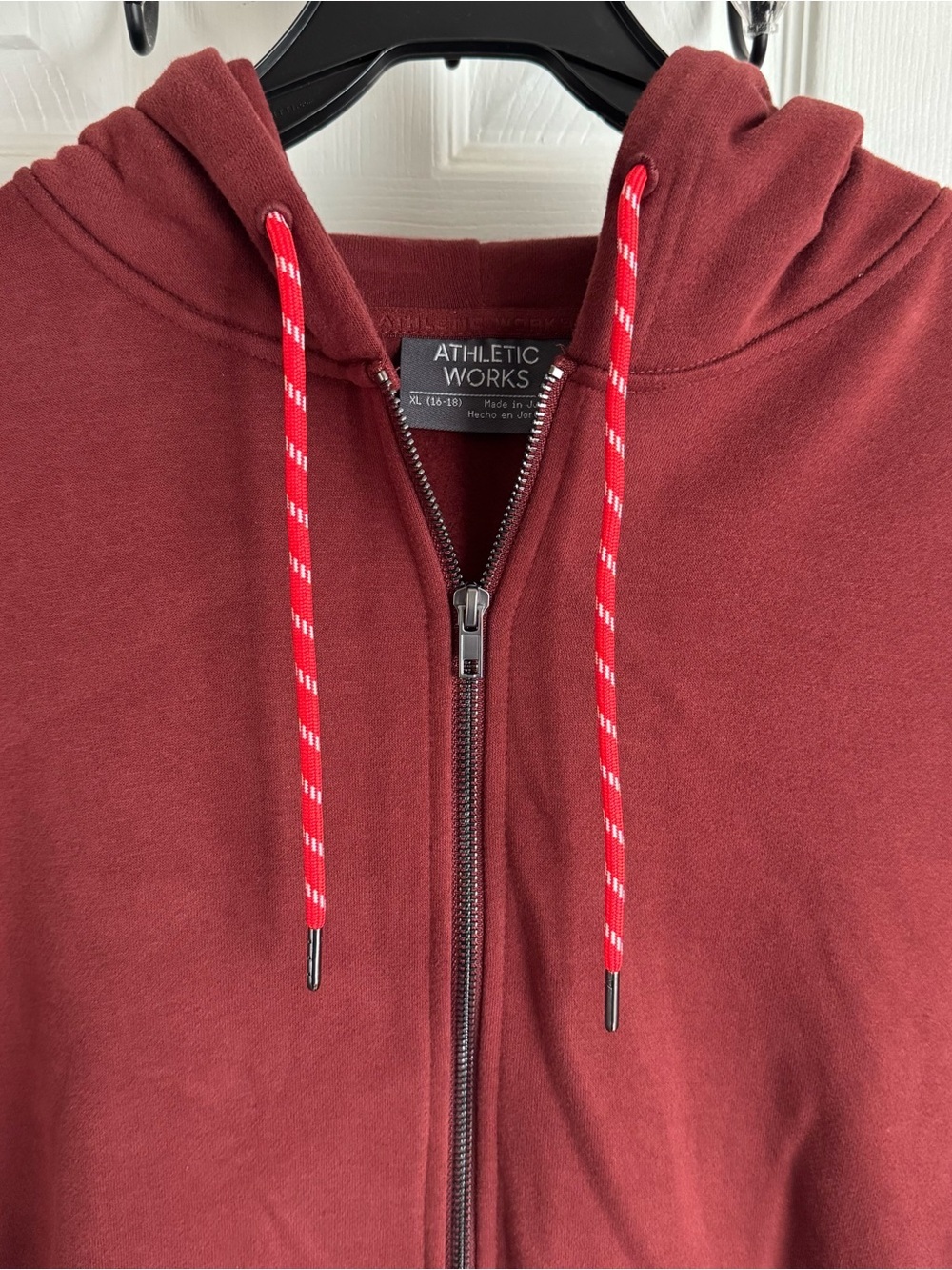 Women’s XL Oversized Full Zip Fleece Hoodie Two Way Zip Rich Cognac 16-18 - Picture 4 of 14